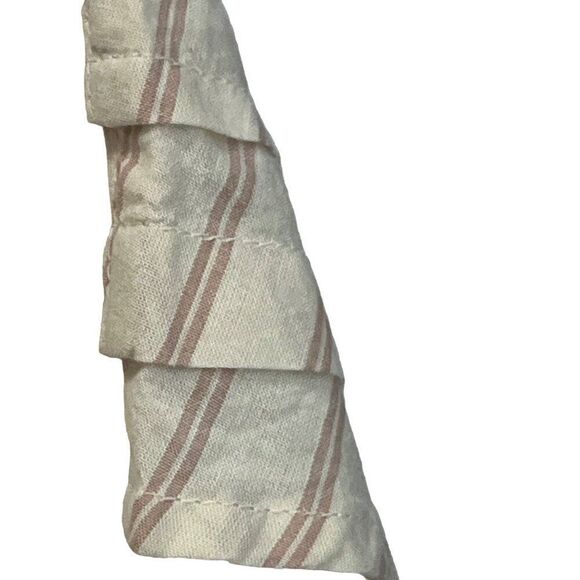 Melrose and Market Women’s Pintuck Trim Striped Peasant Blouse, Cream/Red, Sz. M - Picture 11 of 11